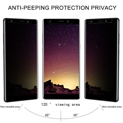 For Samsung Galaxy Note 8 9 S8 S9 Plus privacy Tempered Glass Full Cover Edge 