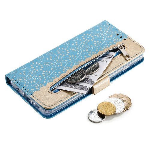Zipper Wallet Leather Flower Phone Case For Samsung S23 S22 S21 S20 A13 A33 A53 - Picture 51 of 54