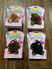 4 NIB KOOSH TEDDIES 1999 OddzOn Paws Farley Russell Black Brown Tan Teddy Bear