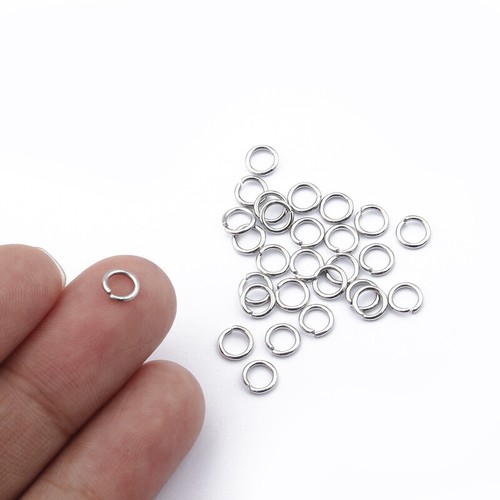 500Pcs Stainless Steel 5mm Open Single Loops Jump Rings & Split Ring DIY Jewelry - Picture 6 of 7