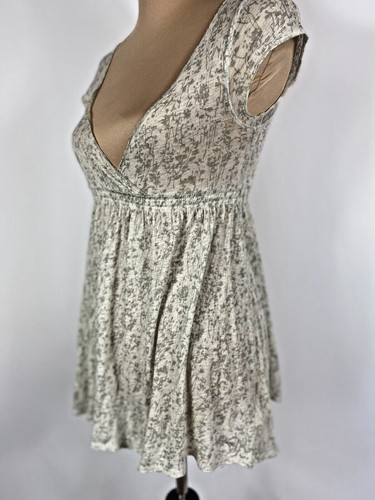 Y2k Babydoll Sweater Short Sleeve Cream 