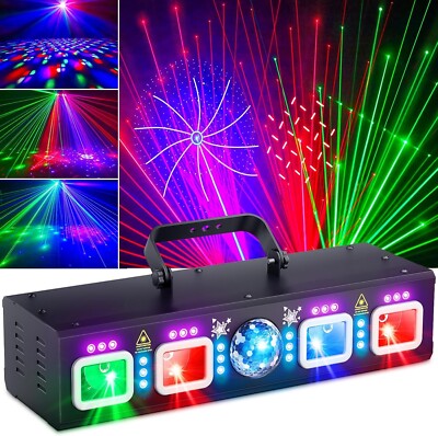 Discolicht Partylicht Musikgesteuert DJ Disco Licht mit DMX Strobo LED B1204