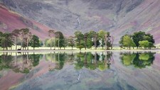 Landscape lake reflection trees england Custom Gaming Mat Desk