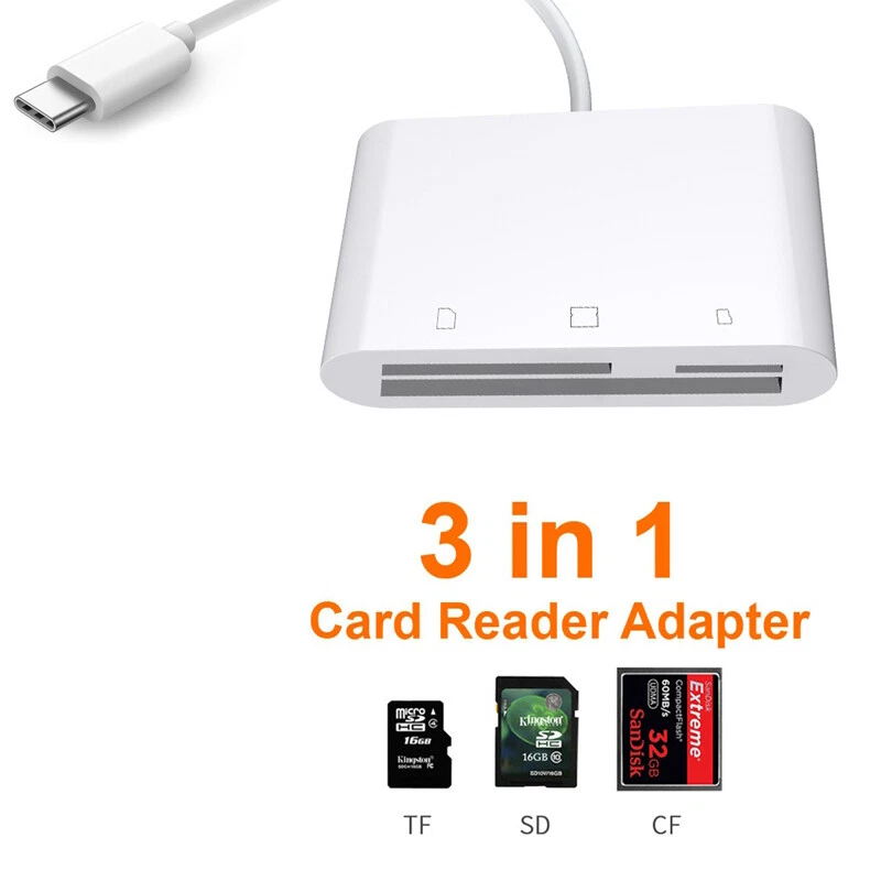 Type C SD TF CF Card Reader for Macbook SAMSUNG S22 S20 Huawei P40 P30 LG XIAOMI - Image 2 of 4