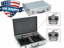 Aluminum Double/Twin RC Transmitter TX Case for Futaba JR Spektrum Hitec Frsky