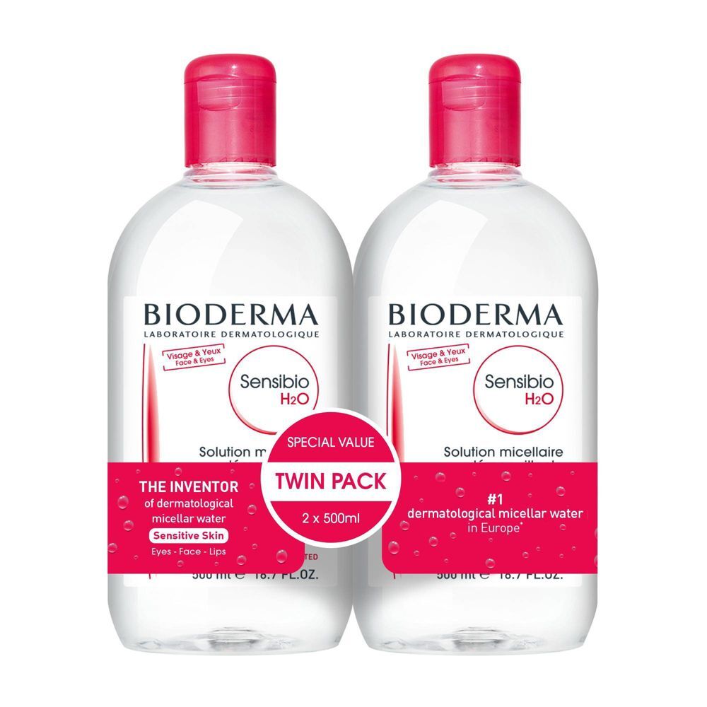 Мицеллярная вода для снятия макияжа Bioderma Sensibio H2O - 167 унций2 упаковки 3790₽