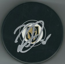 Autographed OSCAR DANSK Vegas Golden Knights Hockey Puck - w / COA