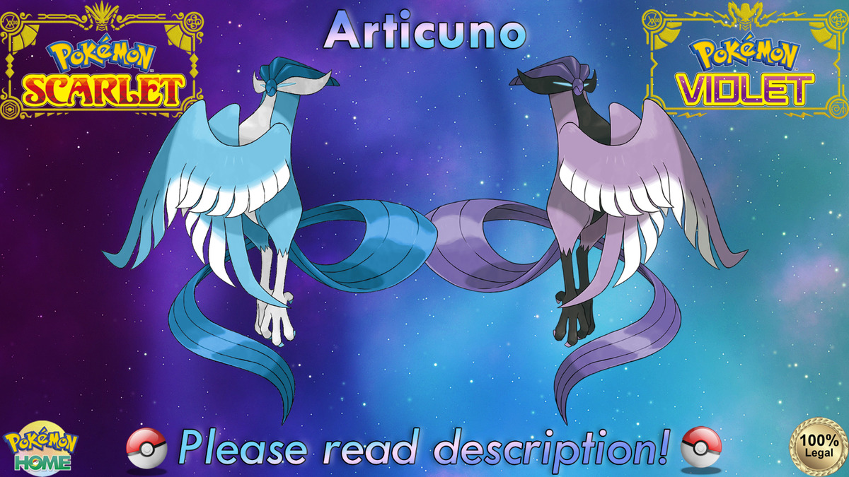 6IV Shiny Galarian Articuno Pokemon Scarlet and Violet