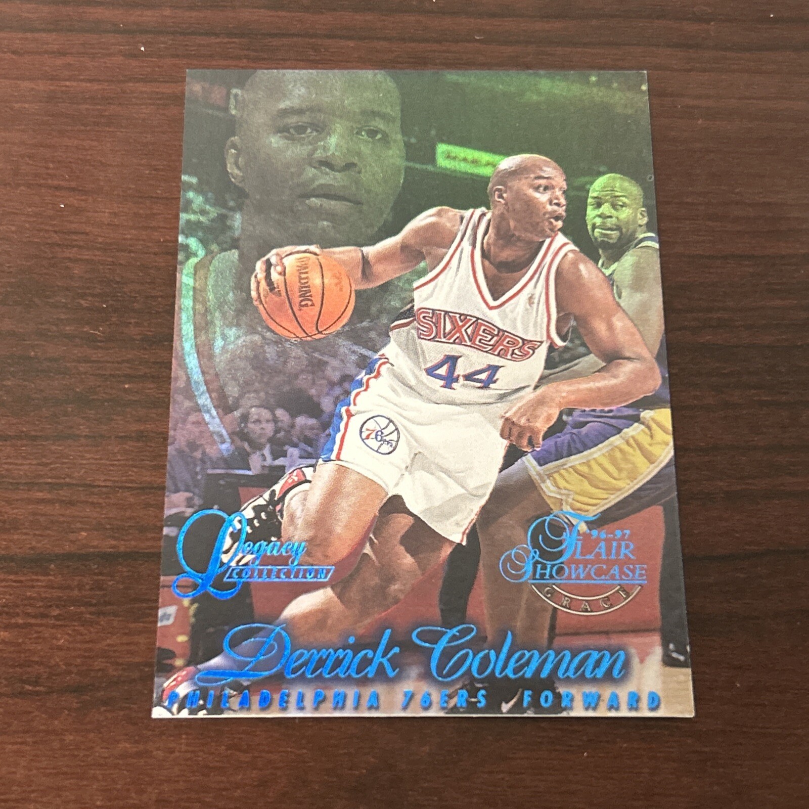 1996 Flair Showcase Derrick Coleman #59/150 Legacy Collection #32 ROW 1