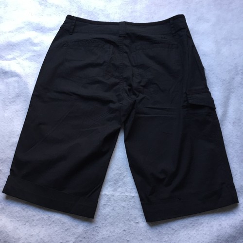 DKNY Jeans Capri Bermuda Pants w/Elastic Band & Cargo Pockets, Women's 2 (Black) - Picture 6 of 6