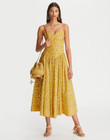 Tory Burch BLOCK T HEEL STRAPPY SANDAL Pale Yellow Size 9  (New in Box) $328 — photo 2