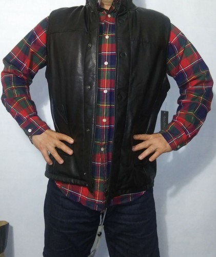 NWT retail price $595 free ship. DANIEL CREMIEUX Reversible Leather/Camo Vest. - 第 1/12 張圖片