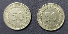 50 fenigów Monety RFN 1950 Tłoczka J+G - Moneta kolekcjonerska - Stan dobry