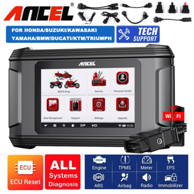 ANCEL MT500 Motorcycle OBD2 Scanner All System Diagnostic Scan Tool ABS Bleeding