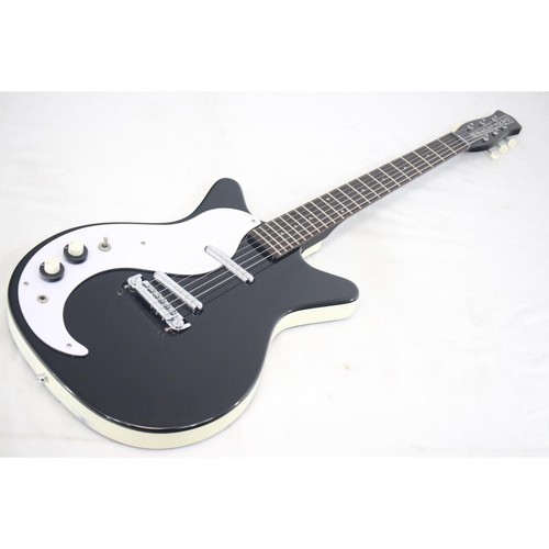 DANELECTRO 59M NOS /LH corpo in masonite mancino usato nero con custodia morbida - Foto 4 di 10