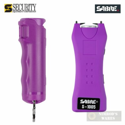 Sabre PEPPER SPRAY & STUN GUN KIT Self-Defense Purple S5PR-F15PR