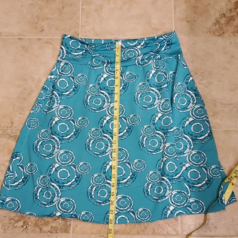 Tranquility teal bubble pattern circle skirt - image 7