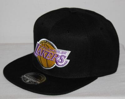 Mitchell & Ness LOS ANGELES LAKERS Dynasty Black Fitted Hat Cap NBA Team *G4