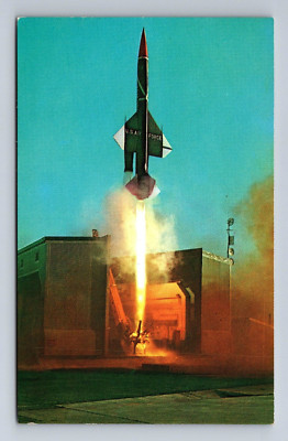USAF BOMARC Guided Missile Boeing Michigan Aeronautical Research Cntr Postcard