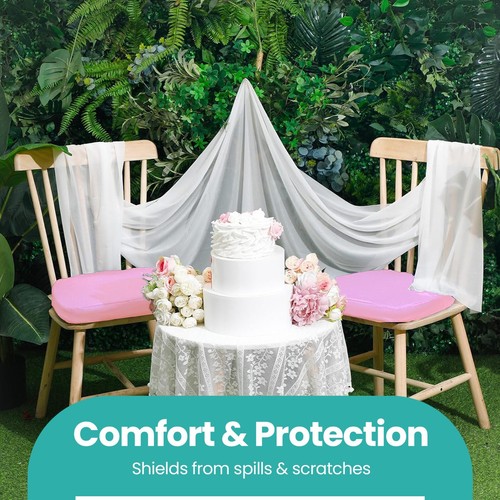 Silla Comedor Asiento Fundas Elástico Liso Cojín Cubiertas: Extraíble Protector - Imagen 66 de 177
