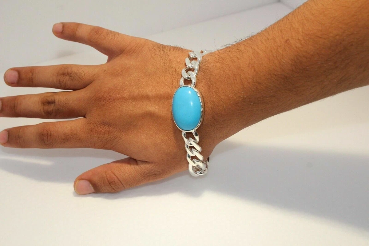 Salman Khan Orignal Turquoise (Firoza) Silver Bracelet