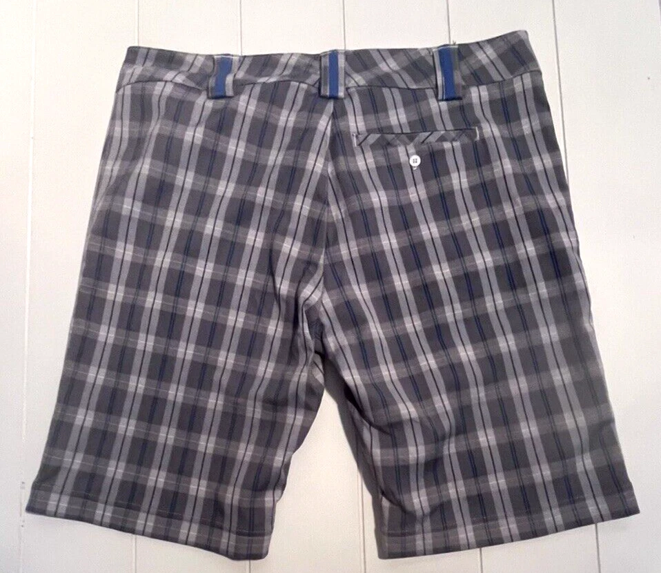 Pantalones cortos Under Armour Performance para mujer 12 gris azul a cuadros equipo para todas las estaciones Foto 4 de 4