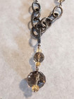 Silpada Sterling Silver Smoky Topaz Quartz Citrine Y Necklace 17" in Box N1454 — photo 3