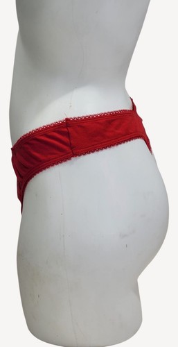 Victorias Secret Womens Red with Rhinestone Detail High-Leg Thong XL NWT - Picture 4 of 10