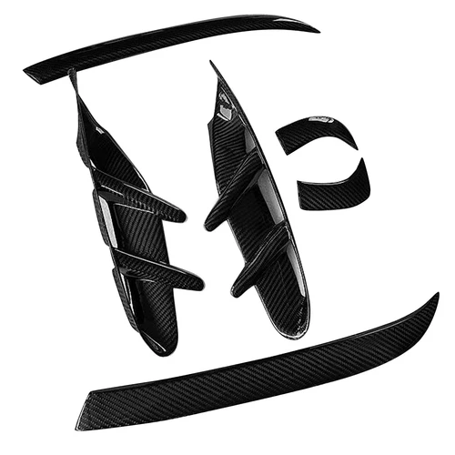 Front Bumper Air Intake Spoiler Cover Real Carbon Fiber For Porsche Taycan 20-22 - Picture 5 of 5
