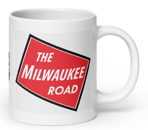 Taza de té de café blanca brillante con logotipo de ferrocarril de carretera de Milwaukee Nostalgic Legacy - Imagen 7 de 17