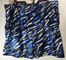 AND1 Mens Athletic Shorts Size 3XL Blue Elastic Waist With Pockets NEW