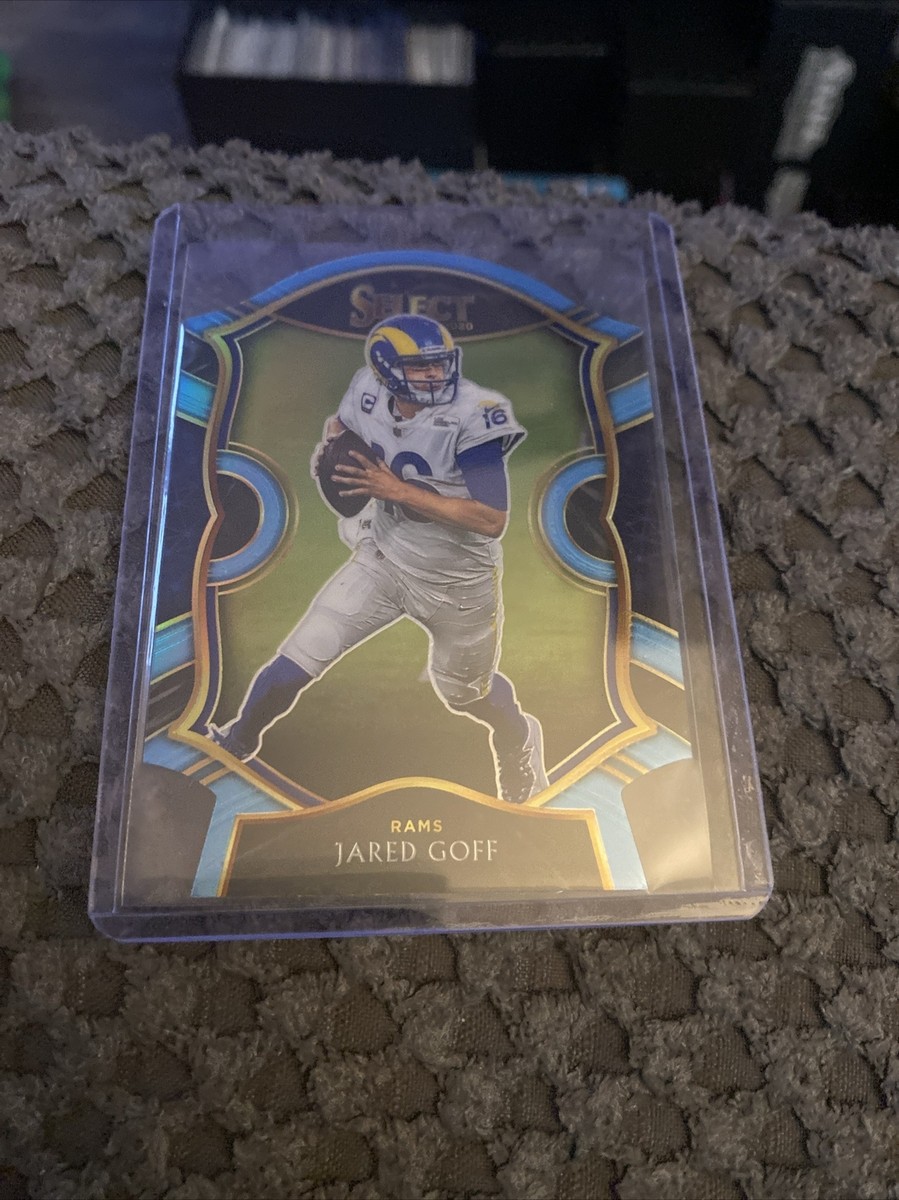 ガルナイフのカード Jared Goff #13 2020 Panini Select Concourse Level Light Blue Die