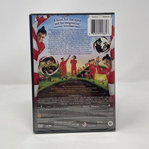 Charlie And The Chocolate Factory (DVD, 2005, Widescreen) Johnny Depp - Sealed - Picture 2 of 3