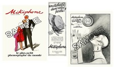 Mikiphone Phonograph Three Advertisement Reproductions  thumbnail