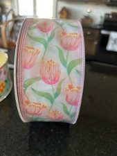 Member's Mark Sam's 2025 Spring Wired Ribbon Tulips 2.5 inch--5 yards