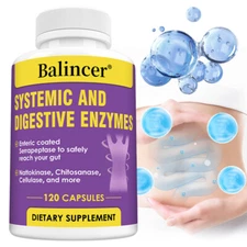 Systemic & Digestive Enzymes Capsules for Healthy Digestive Immune System