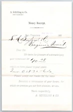 A. Schilling & Co. (Coffee Tea Spices) Buford 1895 Billhead / Receipt