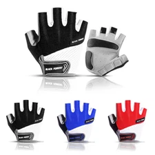 Mens Cycling Half Finger Gel Bike Gloves MTB Outdoor Sports Fishing Short Gloves