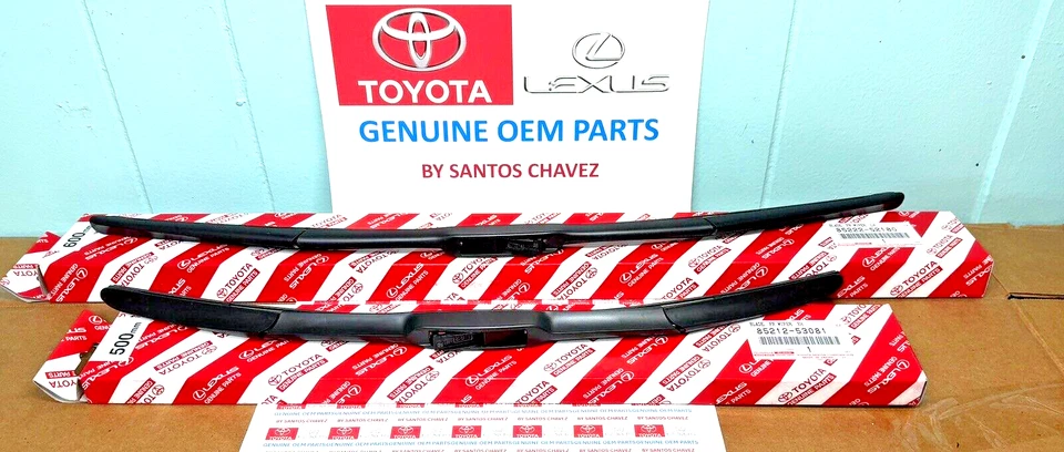 Juego de escobillas limpiaparabrisas delanteras derecha e izquierda Toyota 4Runner 2010-2024 pieza original OEM Foto 3 de 4