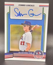 STUNNER GONZALES 2023 Panini USA Stars & Stripes  BLUE FOIL  SP AUTO Autograph