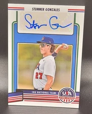 STUNNER GONZALES 2023 Panini USA Stars & Stripes  BLUE FOIL  SP AUTO Autograph
