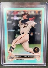 Kazuma Okamoto 2022 Topps Chrome NPB #121 Aqua Refractor /199 Toronto Blue Jays