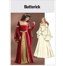 Butterick 4571 Sz 6-20 Renaissance Maiden Med...