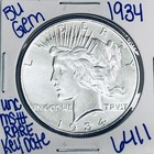 1934 P BU UNCIRCULATED SILVER PEACE DOLLAR AUTHENTIC U.S.MINT RARE KEY DATE 6411 — photo 1