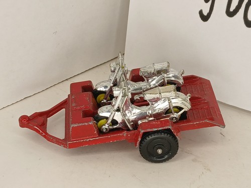 Tootsie Toy Red Cycle Motorradanhänger USA Diecast 1969 alt Vintage TootsieToy