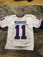 Scott Norwood SIGNED AUTOGRAPHED Buffalo Bills Jersey Kicker Super Bowl ACOA COA