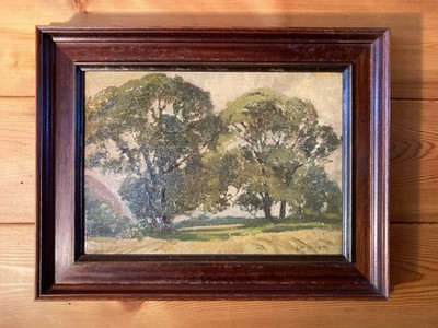 Landscape Painting, Oil on Board, Signed Carl Oscar Borg
