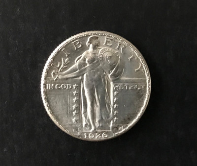 1926 D Standing Liberty Quarter, Type 2b, Unc 90% Silver Possible Mid Mint State