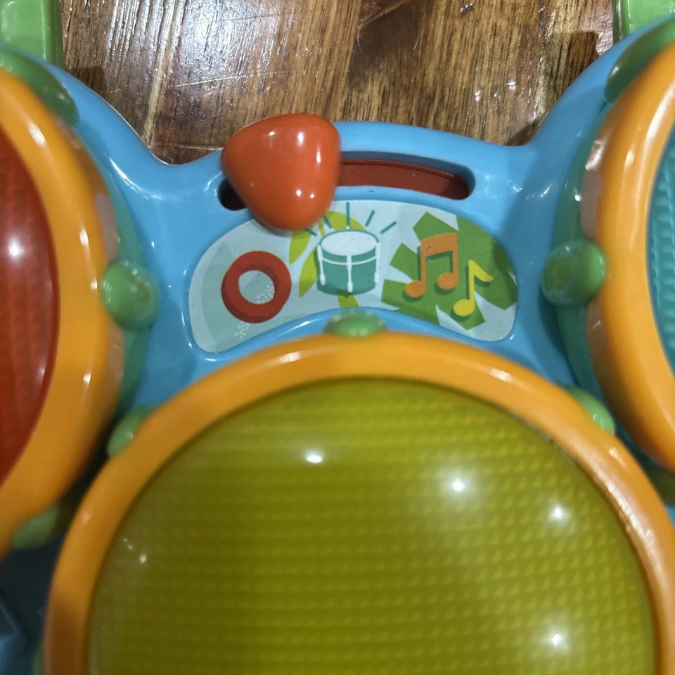 Bright Starts Safari Beats Musical Drum W/Lights with Handle Fun Child Toy Foto 2 de 3