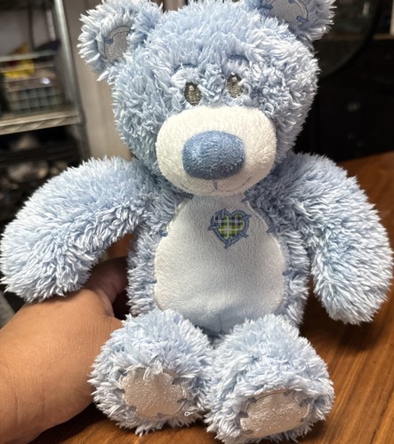 First Main Tender Teddy Bear Baby Blue Stuffed Lovey Plush 12”